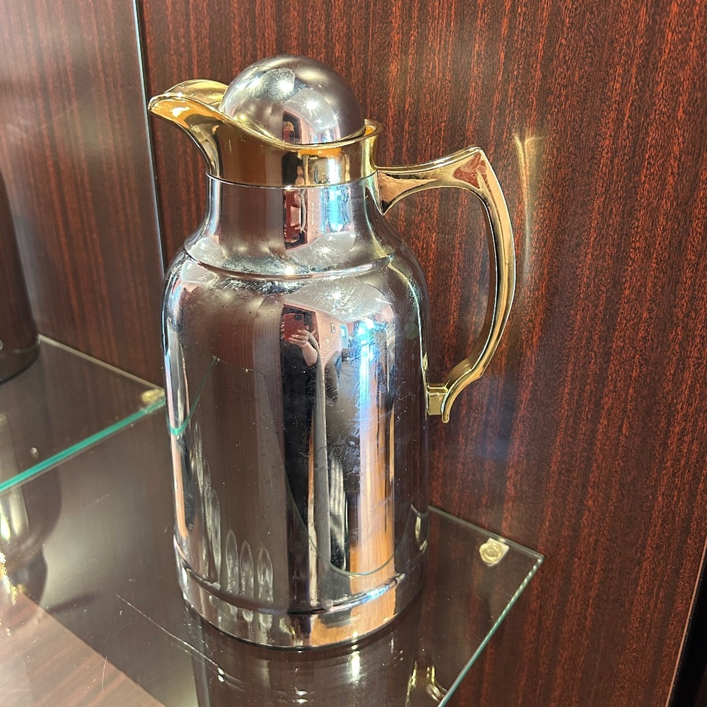 Elegant Two Tone Chrome and Gold tone Vintage Kamenstein AK Das Carafe